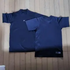 ネイビー 半袖 アンダーシャツ ミズノ＆アシックス
