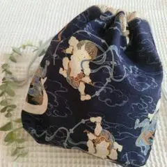 風神雷神巾着袋作りました