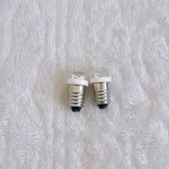 2個 E10 低電圧 0.5W DC 1.5V-3V LED豆電球 白色