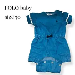 POLO baby デニムロンパース 70