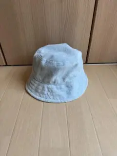 ユニクロ　パイルバケットハット　水色　帽子