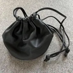 searoomlynn エコレザー 巾着 バック ブラック シールームリン