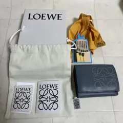 ロエベLOEWEアナグラムトライフォールド6カードホルダー三つ折り財布