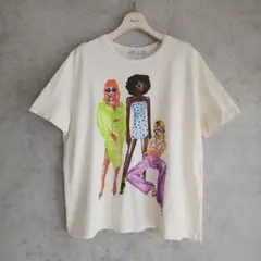 ZARA　Girls アートプリントTシャツ　ホワイトL