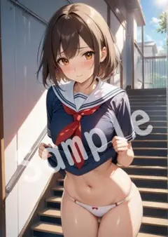 JK アニメ ファンアート A4 ポスター イラスト ★00014838
