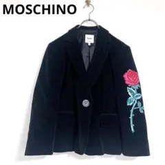 『MOSCHINO』モスキーノ(F)テーラードジャケット バラ刺繍　コーデュロイ