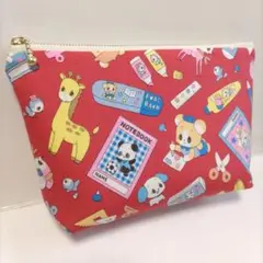 レトロポップ 文房具 アニマル ハンドメイド ファスナーポーチ 長尾マロン 昭和
