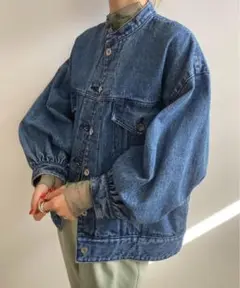 OVER PUFF DENIM JACKET