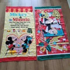 新品☆ミッキー＆ミニー タオル2枚セット