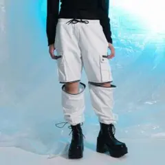 REFLEM セパレートデザインカーゴパンツ 白