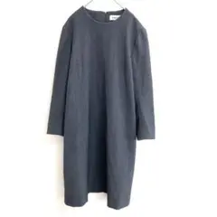 【エンフォルド】ワンピース グレー シンプル 36 S ひざ丈 長袖