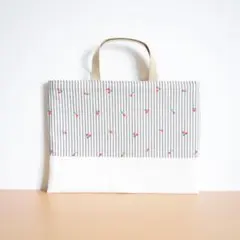 レッスンバッグ ＊ チェリーストライプ