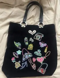 Think Bee! シンクビー　ベロア ハンドバッグ スパンコール