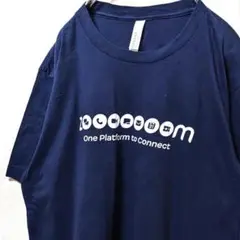 ベラキャンバス ZOOOOOOOM ロゴ Tシャツ ネイビー 紺色 L 古着