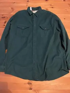 【入手困難】90s Eddie Bauer シャモアクロス ネルシャツ グリーン