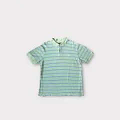 CHAPS Green and blue striped polo shirt