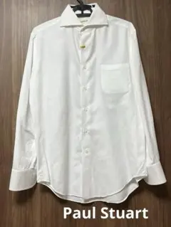 【Paul Stuart】ポールスチュアート白 長袖 ワイシャツ ポケット付き