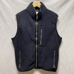 mastermind JAPAN スカル刺繍 フリースベスト M シルク混