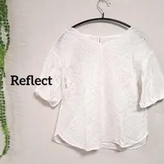 Reflect☆リフレクト☆コットン☆刺繍☆ブラウス☆スカラップ☆ボリューム袖