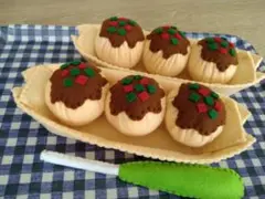 たこ焼き（グリーン）おままごと　フエルト　ハンドメイド