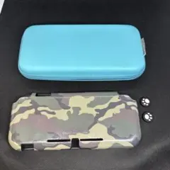 Nintendo Switch Lite 水色ケース 迷彩柄