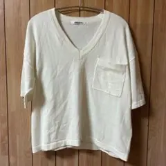 ニット カットソー 半袖 Vネック SCOT CLUB ラディエイト Tシャツ
