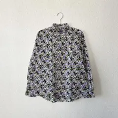 CALINER カリネ 花柄コットン レギュラーシャツ