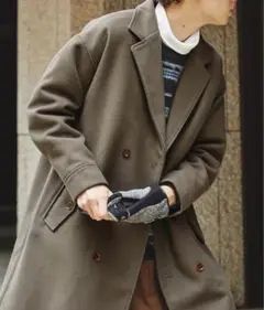 オーバーサイズ ビーバーメルトン ロングチェスターコートEMMA CLOTHES
