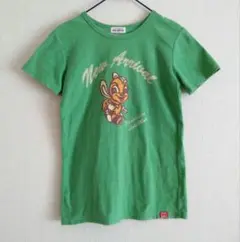 緑色 Tシャツ　160 半袖シャツ　グリーン　Bee　ハチプリント　S
