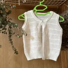 美品　コンビミニ　爽やかなノースリカーディガン