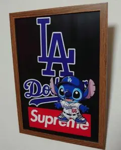 ドジヤーズSupreme LA ポスタ フレーム付き壁掛けパロディ