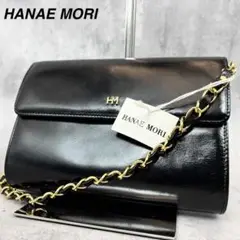 【未使用品✨】 ハナエモリ 2way ショルダーバッグ クラッチ ブラック