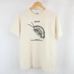 美品 H.C.D ロゴ 英字 ダンゴムシ イラスト プリント Tシャツ 古着