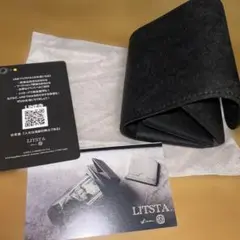 Litsta リティスタ　黒 レザー 三つ折り財布