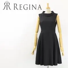 B6415■未使用■レジーナリスレ ノースリーブ ワンピース ブラック 40