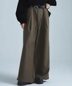 【値下げ中】SOCCE ワイドドレープ袴スラックス ブラウン Sサイズ