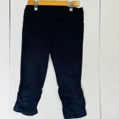 ネイビー スキニーパンツ 裾ギャザー　64㎝　通勤