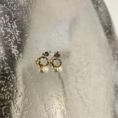 美品＊ゴールド✖️パールピアス