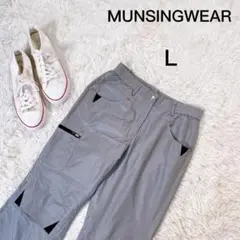 マンシングウェア パンツ ゴルフ 防寒 冬 総柄 L ウエストゴム 日本製