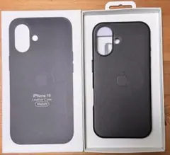 【新品未使用】iPhone16 レザーケース 純正互換品 black 黒