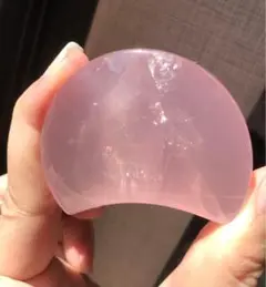 ☘️モザンビーク産　ローズクォーツ❤︎ 月型　月様　天然石