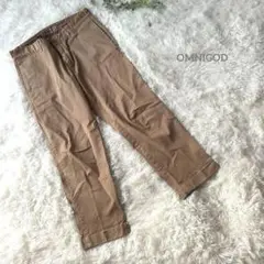 オムニゴッド✳︎メンズチノパンツ　無地　カジュアル シンプル 茶