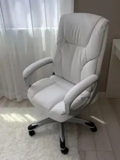 ホワイトオフィスチェア エルゴノミックデザイン