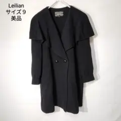 Leilian レリアン ロングコート ウール サイズ9 黒 ブラック
