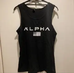 ALPHA ブラック タンクトップ　XXL