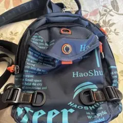 HaoShu ネイビー リュック バックパック