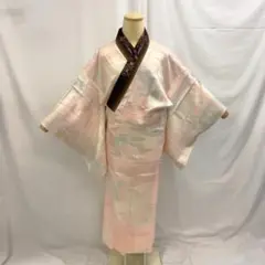 【2072】着物 襦袢 ピンク×白 単品販売♪