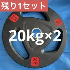 ★限定★20kg2枚 40kg オリンピックバー用 バーベルプレート