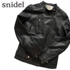 【好デザイン!】snidel スナイデル ライダーズ風 レザージャケット 豚革