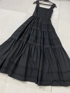8776. 【極美品】Sov. リボン ロング フレア ワンピース